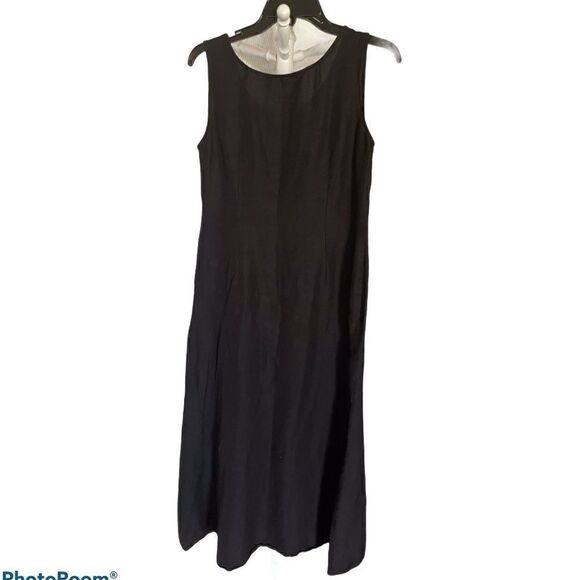 Vintage linen Blend Asymmetrical Hem Dress, 10 - Picture 4 of 4